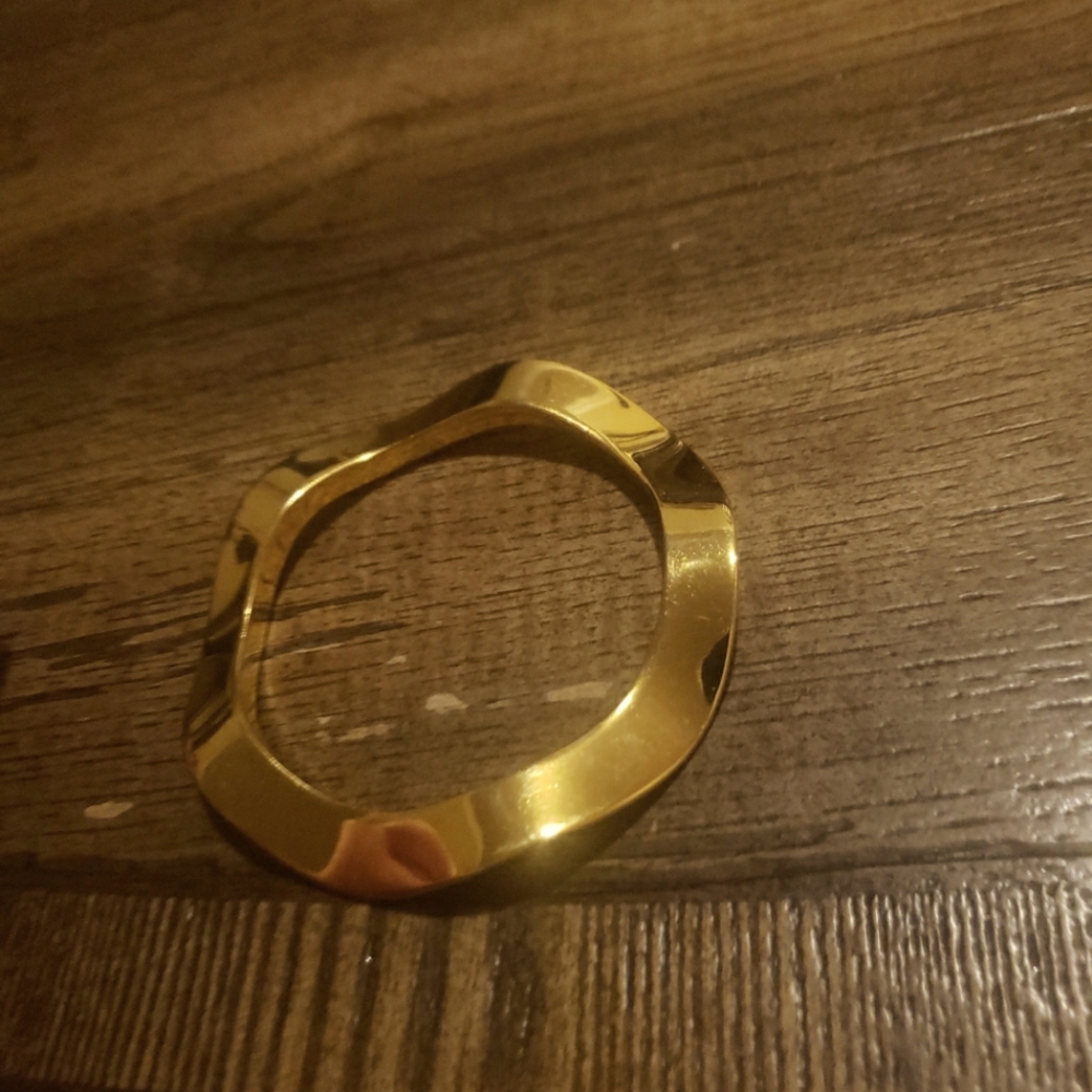 Kate Spade New York bracelet VINTAGE heavy GOLD OCTAGON Rare MODERN Design CHIC